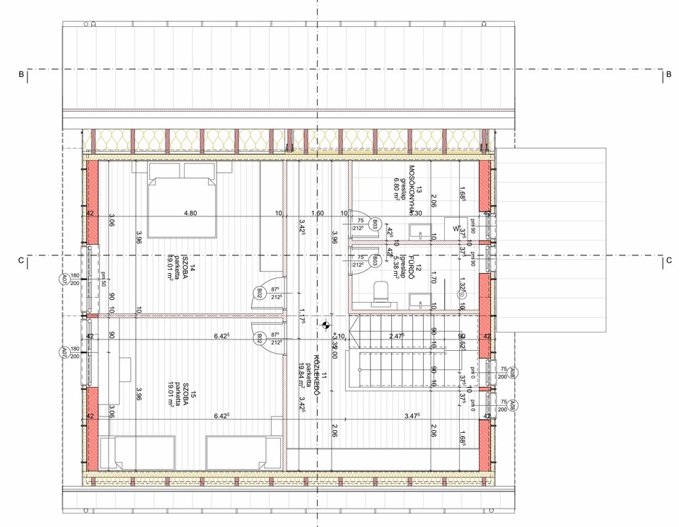 4. javaslat emeleti alaprajz (NMTK 079) – terv: Perényi Stúdió