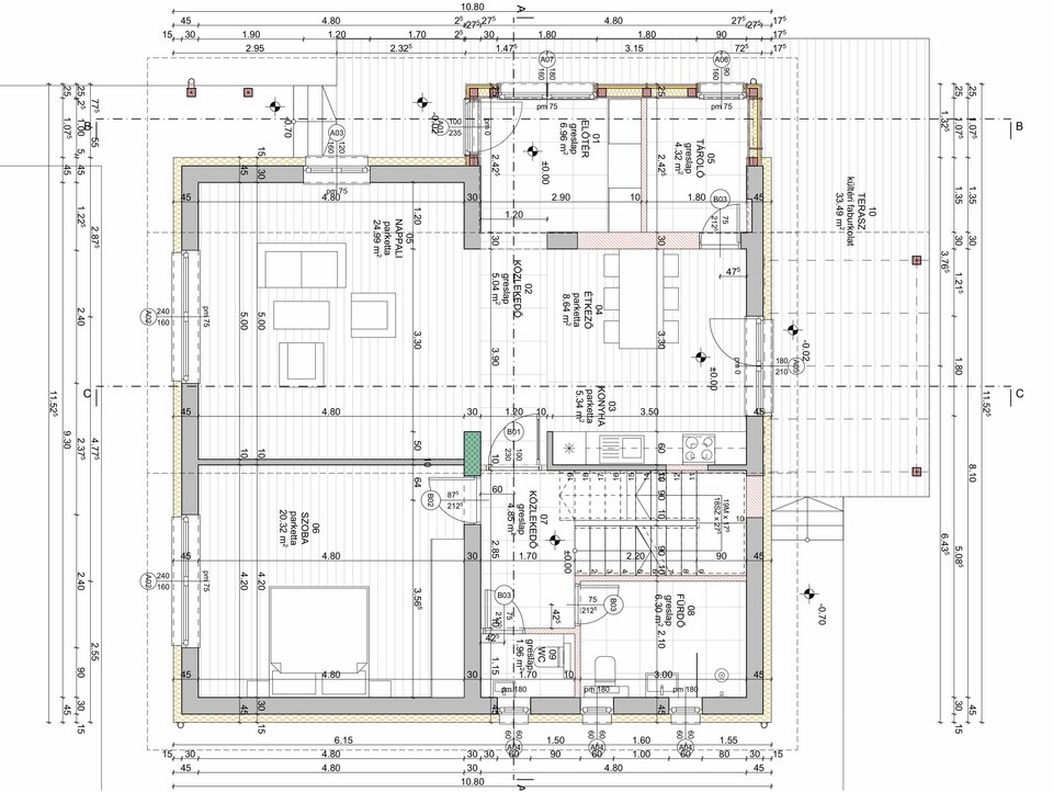 4. javaslat földszinti alaprajz (NMTK 079) – terv: Perényi Stúdió