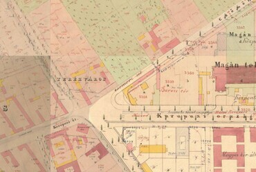 A Baross tér területe egy 1867 és 1872 között készült térképen. Forrás: Arcanum