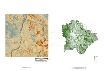 Egy hőtérkép (2011.09.27) és a mezőgazdasági területek összevetése