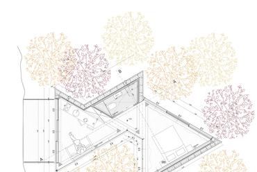 Normafa Off-Grid Center, Haggenmacher-villa és Istenszeme-tó rehabilitációja  – kabin alaprajz – építész: Boronkay Gábor