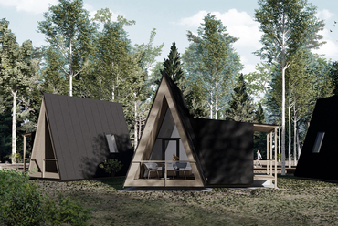 Bükfürdői Glamping Woods, közbeszerzés alatt – építész: Sztranyák Gergely és Borbély Fruzsina – tájépítész: S73 – munkatárs: Ocskó Szimonetta