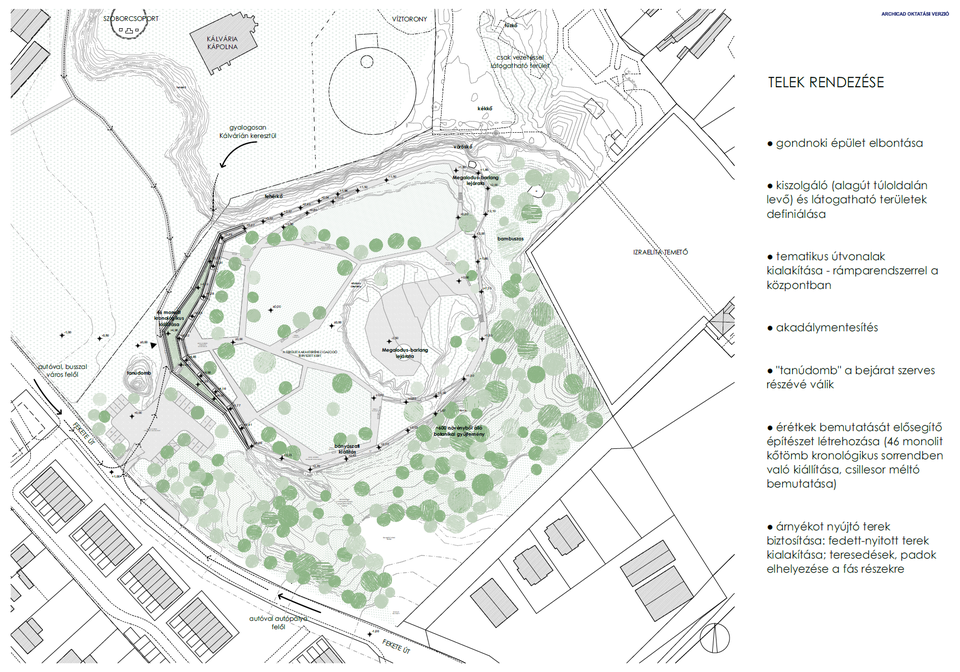 A tatai Geológus Kert bővítése, Tervező: Veszelovszki-Petró Liza, BME