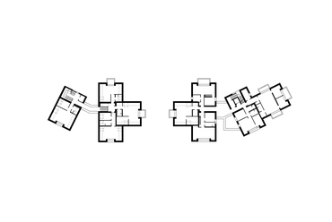 24 lakásos lakóépület Pannonhalmán – CAN Architects – II. emeleti alaprajz