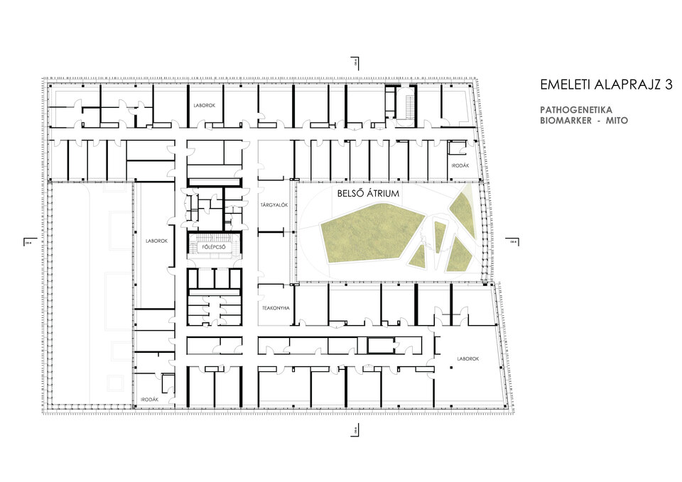 3. emelet, ONKO Központ, az Országos Onkológiai Intézet diagnosztikai központja, Tervező: Artonic Design Kft.