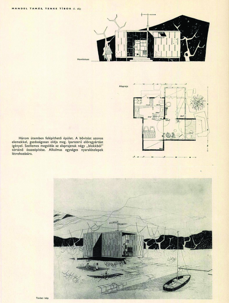 Callmeyer Ferenc: A hétvégiház pályázat. Magyar Építőművészet 1960/1 23-29.