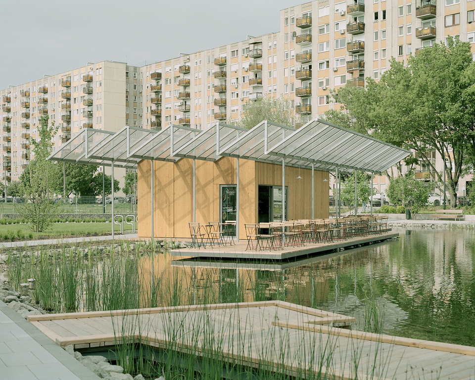 Vizafogó park pavilon épület – tervező:  Archikon – fotó: Danyi Balázs