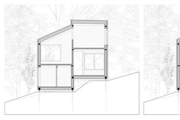 Tinnyei családi ház, metszetek – tervező: Partizan Architecture