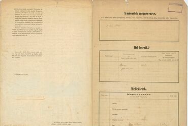 Arányi Lajos: Csővár, várrom, törzsív és rajz 1875.Tervtár, ltsz. R 13620, R 994