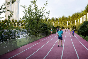 Látványterv – Az International Forest Stadium. Forrás: Stefano Boeri Architetti