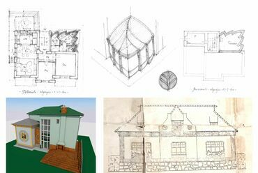 Lakóház bővítése Budapesten, első vázlat, 2021.
