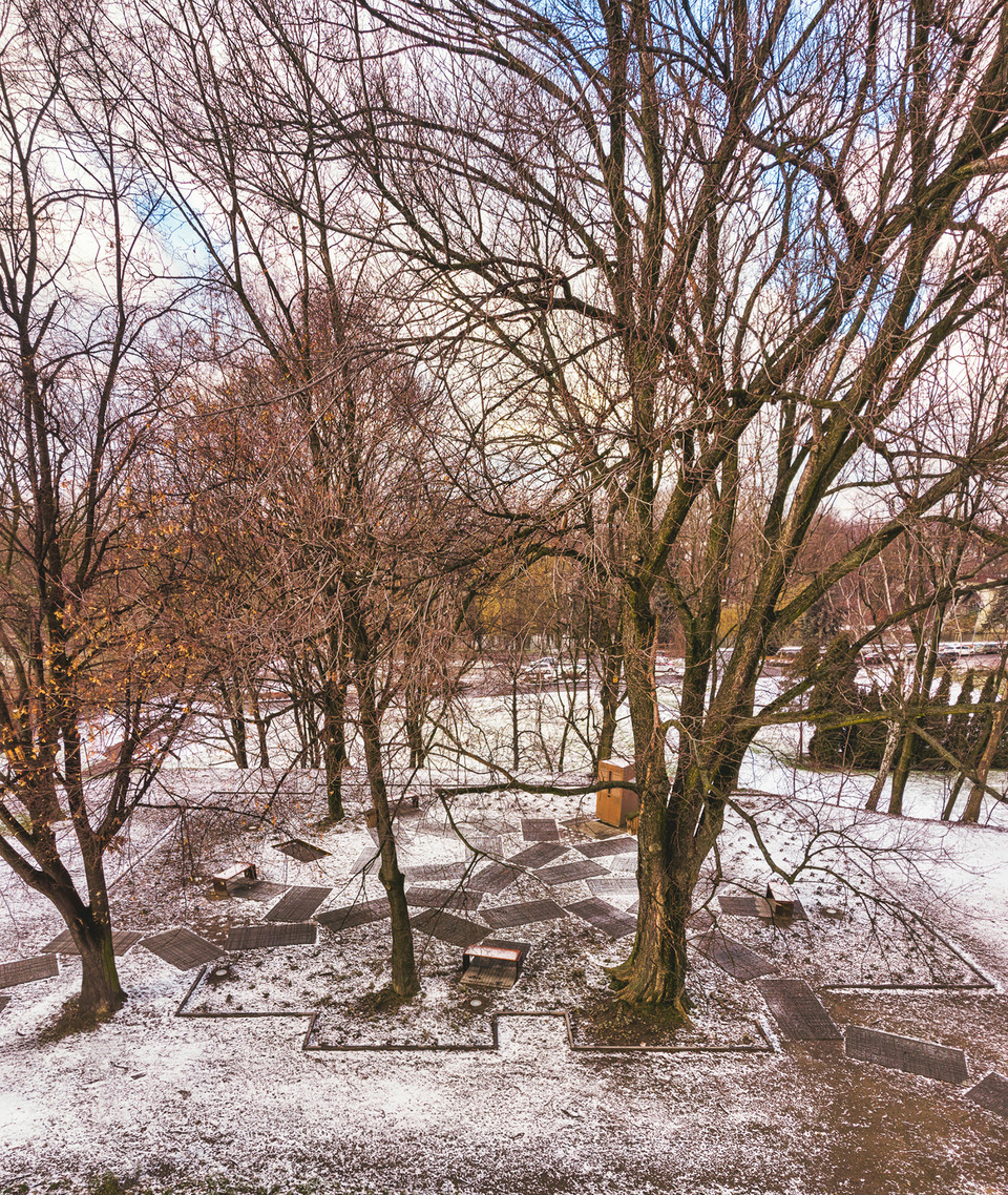 Nagy Zsinagóga Emlékpark Oświęcim-ben. Tervező: Narchitektura Fotó: Piotr Strycharski