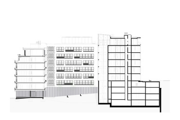 Hosszmetszet. Forrás: FBIS architects