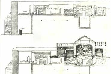 Forrás - Lux Géza: Az esztergomi ásatások építészi feladatai, Különlenyomat az „Építészet” 1942. évi 3. füzetéből., Királyi Magyar Egyetemi Nyomda, Bp., 1942. Várnai Dezső felmérései nyomán