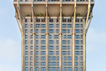 Látványterv a milánói Torre Velasca és környékének átalakítási tervéről. Forrás: Asti Architetti