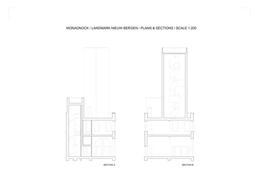 Metszetek és alaprajzok - MONADNOCK Architekten: Landmark Nieuw Bergen.