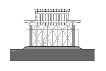 “Szalma a szélben” - győztes terv, készítette: Thomas Randall-Page, Lucas Facer, Smith Mordak, Barbara Jones, New Architecture Writers, Phineas Harper és Buro Happold.