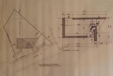A végleges, megvalósult terv részlete Csaba László hagyatékából
