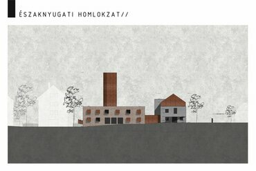 Északnyugati homlokzat
