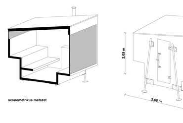 SAUNABIVAK – mobil CLT szauna – tervező: BIVAK

