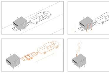 SAUNABIVAK – mobil CLT szauna – tervező: BIVAK
