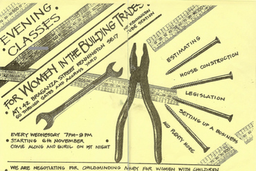 Esti iskola plakátja / Forrás: Matrix Open Feminist Architecture Archive
