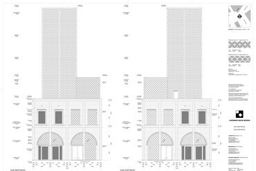 Homlokzati rajzok – MONADNOCK: Nieuw Bergen Műemlék.
