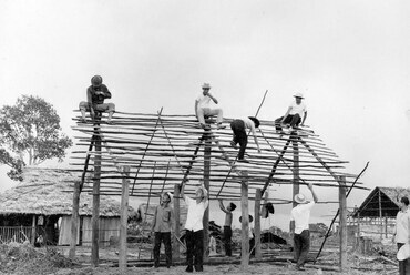 A strategic hamlet school constructed by local self-help groups in 1963" by manhhai is licensed under CC BY 2.0. 
