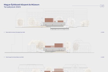 A Bánáti + Hartvig Építész Iroda, valamint Nagy Mercédesz Erika, Ritter Dániel és Szilágyi Norbert megvételben részesült terve a Magyar Építészeti Központ és Múzeum pályázatán
