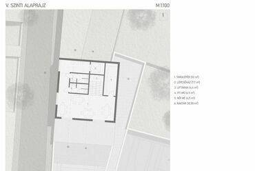 5. szint alaprajza. Közösségi torony és sportpálya, Debrecen. Rácz Attila diplomaterve. 2024. 
