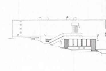 Homlokzat. Forrás: VARGA Levente – SZABADOS László: Négylakásos társasház, Budapest II., Lévay utca. Magyar Építőművészet, 1971/2, 28-33.
