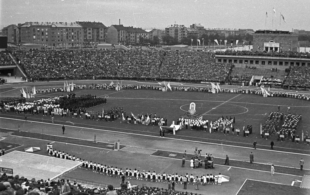 A Népstadion, 1954. Forrás: Fortepan / Nagy Gyula
