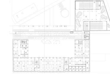 3. emelet alaprajza. HANGING GARDEN. A MÁS Építészek terve. 2024.
