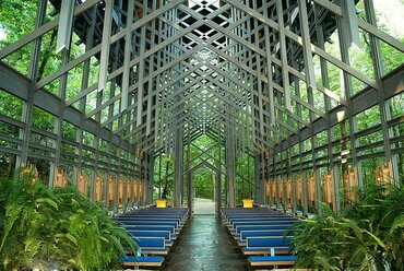 E. Fay Jones: Thorncrown Chapel. Forrás: Thorncrown Chapel/Facebook
