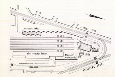 Általános helyszínrajz. Forrás: Magyar Építőipar, 1962/6. szám
