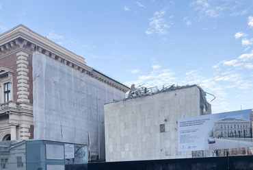 Atombunker. A Magyar Rádió épületeinek bontása, Január 14-én. Fotó: Borenich Levente
