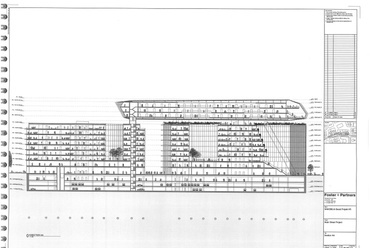 Zeppelin projekt – Belváros Új városközpont, metszet. Építész- Foster&Partners
