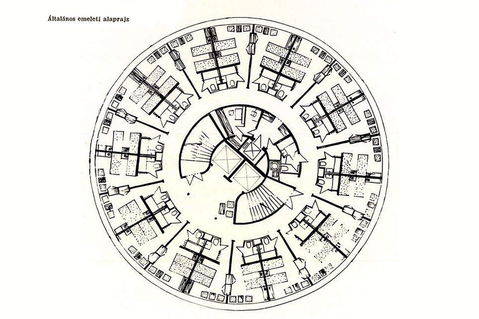 Általános emeleti alaprajz. Forrás: MÉpIp, 1968
