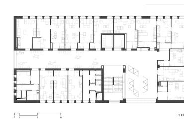 Szent Kristóf Szakrendelő Gyermekegészségügyi Centrum és Egynapos Sebészet. Tervező: Archikon
