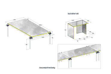 Asztaltervek. MODUL műhely – Kulcsár Kevin diplomamunkája.
