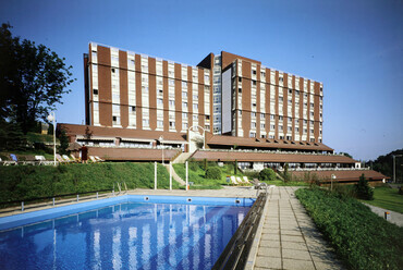 Hévíz, Hotel Aqua, 1987. Forrás: Fortepan 287403 / Saphier Herbert
